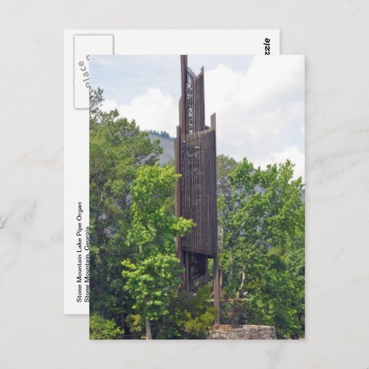 Stone Mountain Lake Pipe Orgel, Steinberg GA Postkarte (Vorne/Hinten)
