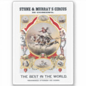 Stone & Murray's Circus, Circa 1870. Aufkleber (Vorderseite)