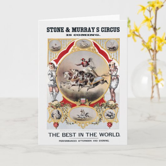Stone & Murray's Circus, Circa 1870. Karte (Gelbe Blume)