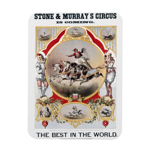 Stone & Murray's Circus, Circa 1870. Magnet (Vertikal)