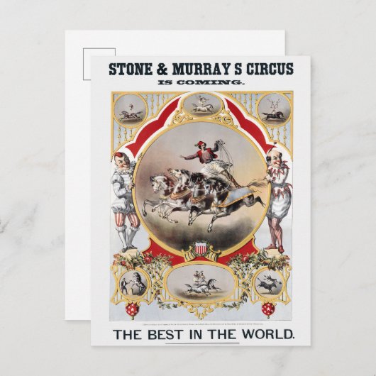 Stone & Murray's Circus, Circa 1870. Postkarte (Vorne/Hinten)