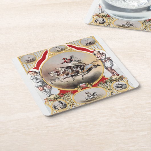 Stone & Murray's Circus, Circa 1870. Rechteckiger Pappuntersetzer (angewinkelt)