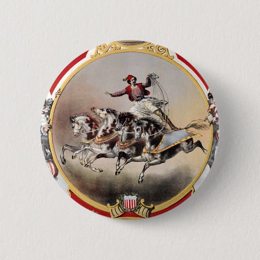 Stone & Murray's Zirkus, circa 1870. Button (Vorderseite)
