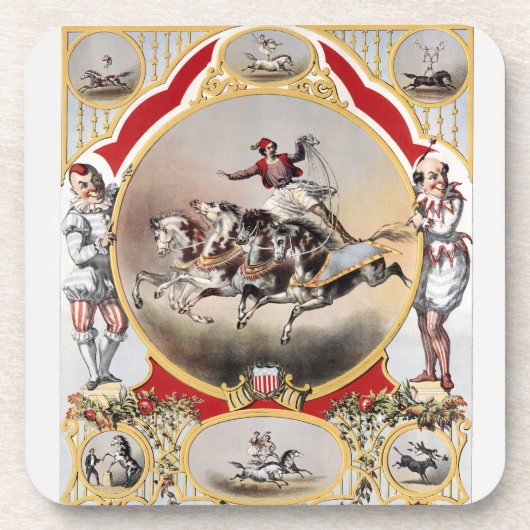 Stone & Murray's Zirkus, circa 1870. Getränkeuntersetzer (Vorderseite)