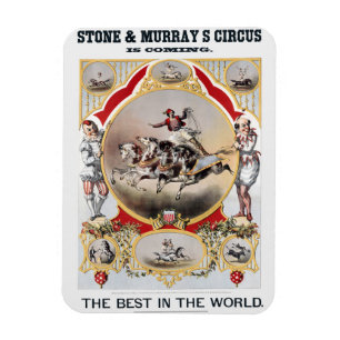 Stone & Murray's Zirkus, circa 1870. Magnet