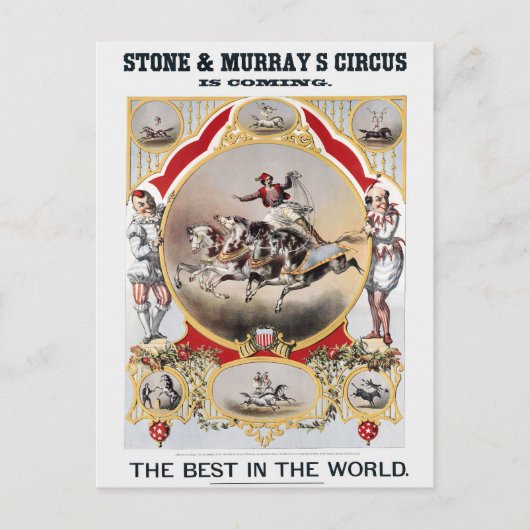 Stone & Murray's Zirkus, circa 1870. Postkarte (Vorderseite)