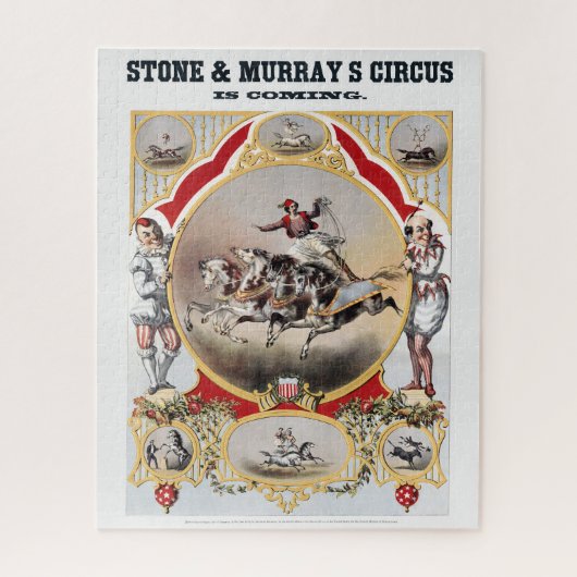 Stone & Murray's Zirkus, circa 1870. Puzzle (Vertikal)