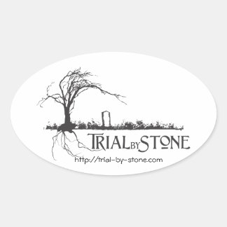 Stone-Oval-Aufkleber Ovaler Aufkleber