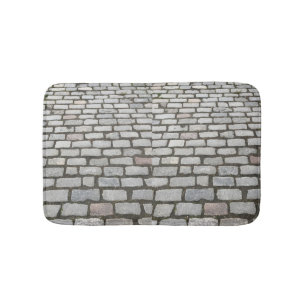 Stone Pathway Gray Cobblestone Street Sidewalk Badematte