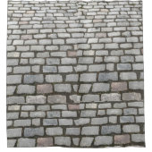Stone Pathway Gray Cobblestone Street Sidewalk Duschvorhang (Vorderseite)