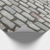 Stone Pathway Gray Cobblestone Street Sidewalk Geschenkpapier (Ecke)