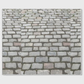Stone Pathway Gray Cobblestone Street Sidewalk Geschenkpapier (Flach)