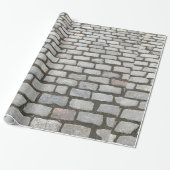 Stone Pathway Gray Cobblestone Street Sidewalk Geschenkpapier (Ungerollt)