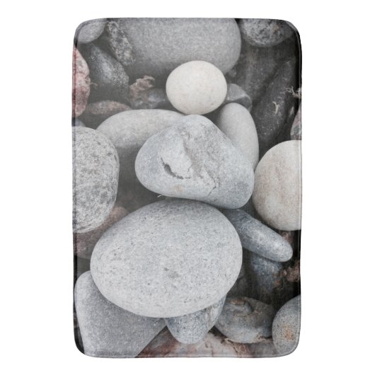 Stone Pebble Bath Mat Badematte (Vorderseite Vertikal)