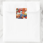 Stone & Pebble Quadratischer Aufkleber (Tasche)