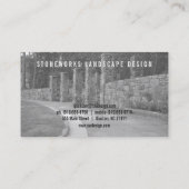 Stone Pergola/Landschaftsarchitektur Visitenkarte (Rückseite)