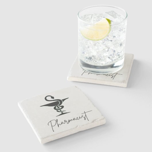 Stone Pharmacist Untersetzer (Seitenansicht)
