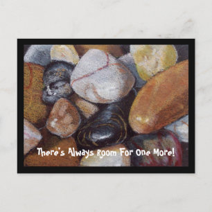 STONE PILE ART INVITATION POSTCARD EINLADUNGSPOSTKARTE