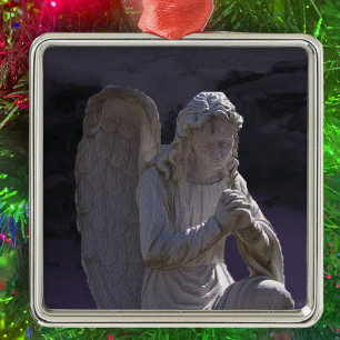 Stone Praying Angel Silbernes Ornament