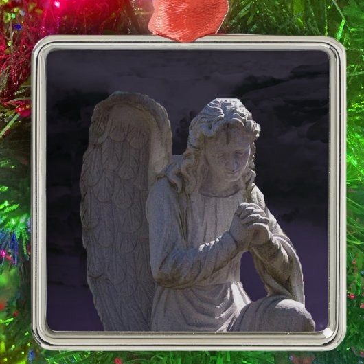 Stone Praying Angel Silbernes Ornament