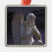 Stone Praying Angel Silbernes Ornament (Vorne)