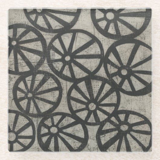 Stone - Räder Glasuntersetzer (Vorderseite)