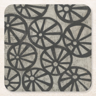 Stone - Räder Rechteckiger Pappuntersetzer