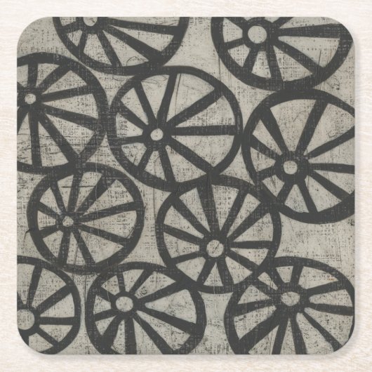 Stone - Räder Rechteckiger Pappuntersetzer (Vorderseite)