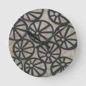 Stone - Räder Runde Wanduhr (Vorderseite)