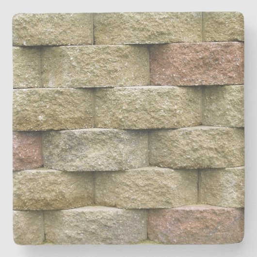 Stone-Retaining Wall Textur, Square Untersetzer (Vorderseite)