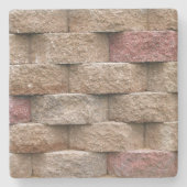 Stone-Retaining Wall Textur, Square Untersetzer (Vorderseite)