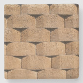 Stone-Retaining Wall Textur, Square Untersetzer (Vorderseite)
