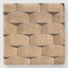 Stone-Retaining Wall Textur, Square Untersetzer