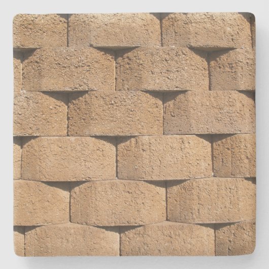 Stone-Retaining Wall Textur, Square Untersetzer (Vorderseite)