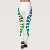 Stone Retro griechische Disk Leggings (Rückseite)