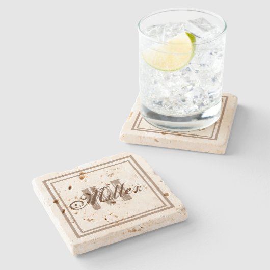 Stone Rustikal Steinuntersetzer (Seitenansicht)