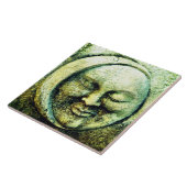 Stone schauen Mond und Sonne Gesicht Halbmond Fliese (Seite)