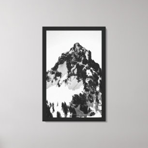 Stone, Schnee und Bäume Leinwanddruck