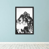 Stone, Schnee und Bäume Leinwanddruck (Insitu (Holzboden))