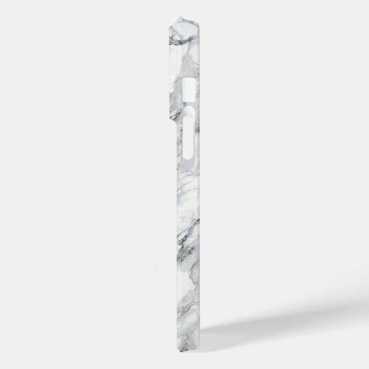 Stone Schwarz-weiß Gray Carrara Marble Case-Mate iPhone Hülle (Rückseite / Links)