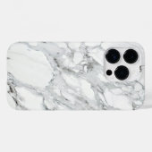 Stone Schwarz-weiß Gray Carrara Marble Case-Mate iPhone Hülle (Rückseite (Horizontal))