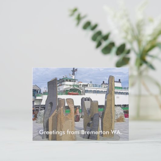 Stone Sculture Postkarte (Stehend Vorderseite)