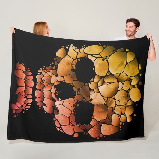 Stone Skull - Einzigartige, von Felsen Inspiriert  Fleecedecke (Beispiel)