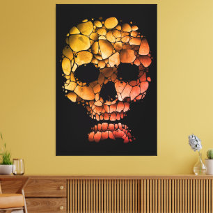 Stone Skull - Einzigartige, von Felsen Inspiriert  Leinwanddruck
