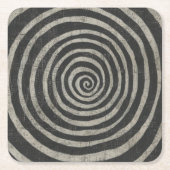 Stone - Spiral Rechteckiger Pappuntersetzer (Vorderseite)