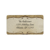 Stone Swirbelt auf dem Holzkörnchen-Etikett Adressaufkleber (Vorne)