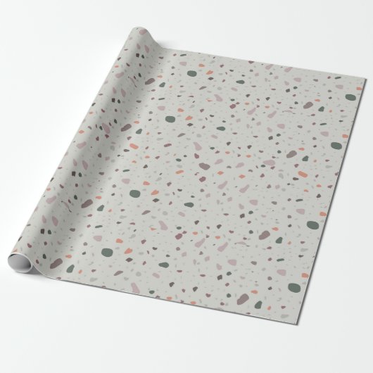 Stone Terrazzo Pattern Geschenkpapier (Ungerollt)