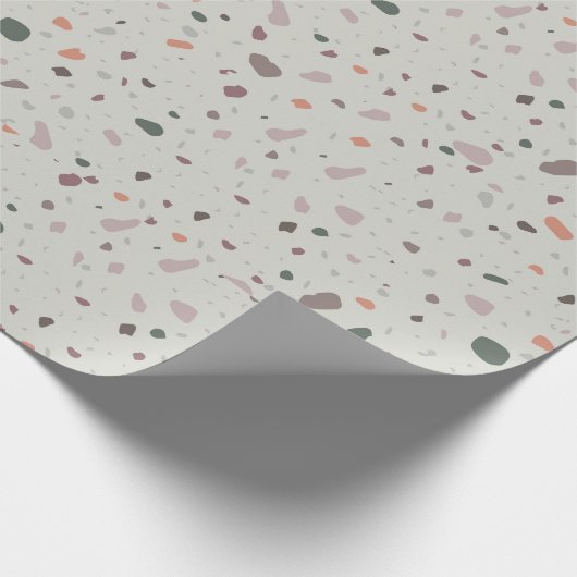 Stone Terrazzo Pattern  Geschenkpapier (Ecke)