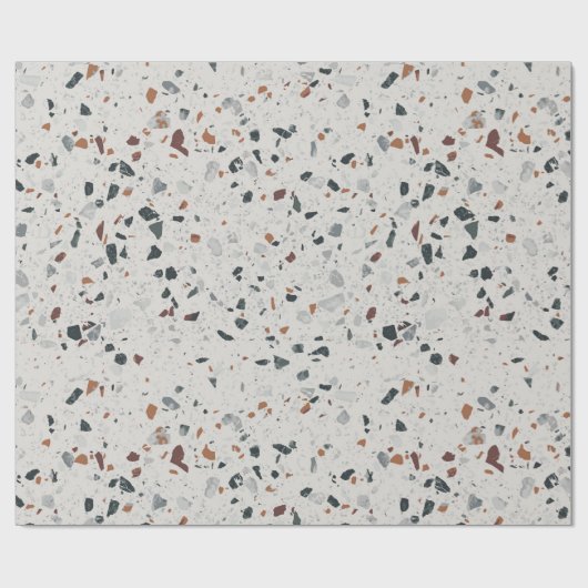 Stone Terrazzo Pattern Geschenkpapier (Flach)
