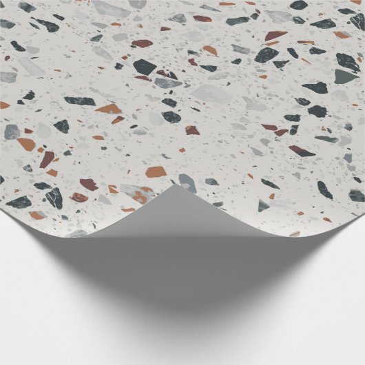 Stone Terrazzo Pattern  Geschenkpapier (Ecke)